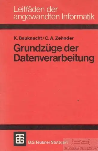 Buch: Grundzüge der Datenverarbeitung, Bauknecht, Kurt / Zehnder, Carl August
