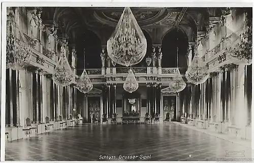 AK Altenburg. Schloss. Großer Saal. ca. 1913, Postkarte. Ca. 1913