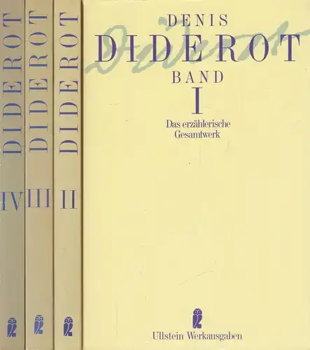 Buch: Denis Diderot - Das erzählerische Gesamtwerk, 4 Bände, 1987, Ullstein