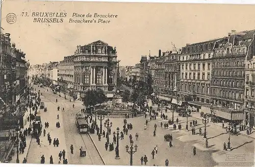 AK Bruxelles. Place de Brouckere. ca. 1906, Postkarte. Serien Nr, gebraucht, gut