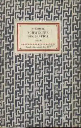 Insel-Bücherei 377, Schwester Scolastica, Stendhal, Theodor. 1958, Insel Verlag