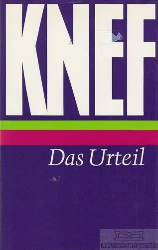 Buch: Das Urteil, Knef, Hildegard, Bertelsmann Verlag, Der Gegenmensch