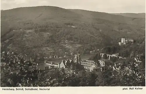 AK Heidelberg. Schloß. Schloßhotel. Neckartal. ca. 1920, Postkarte. Serien Nr