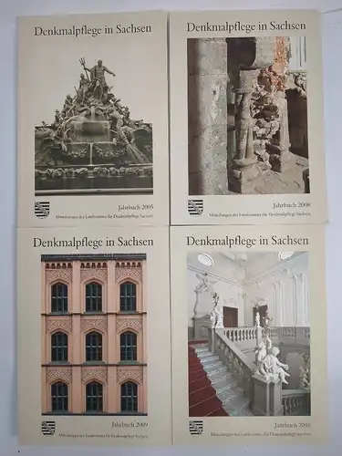 4 x Denkmalpflege in Sachsen. Jahrbuch 2005 / 2008 / 2009 / 2010, Sax, 4 Hefte