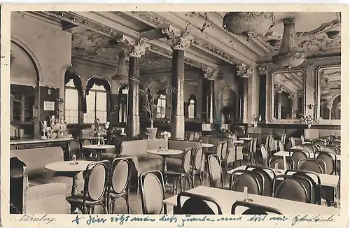 AK Nürnberg. Cafe Gisela. ca. 1930, Postkarte. Ca. 1930, Verlag Max Stadler