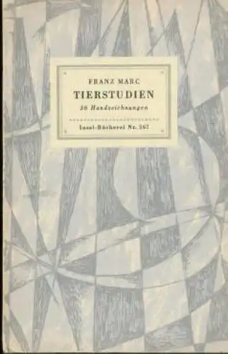 Insel-Bücherei 567, Tierstudien, Marc, Franz, Insel-Verlag, 36 Handzeichnungen