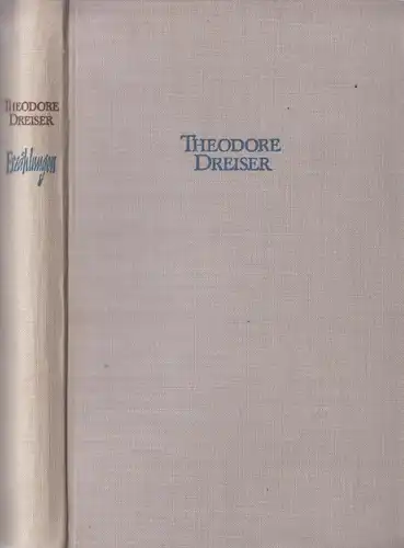Buch: Erzählungen, Dreiser, Theodore. 1960, Aufbau-Verlag, gebraucht, gut