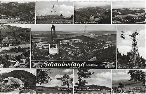 AK Schauinsland Schwarzwald. Alpenblick. Steinwasen. Belchenblick... Postkarte