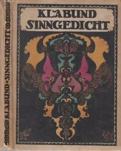 Buch: Das Sinngedicht des persischen Zeltmachers, Klabund. 1917, gebraucht, gut