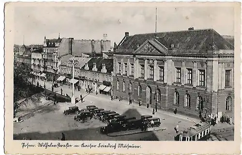 AK Posen. Wilhelmstraße. Museum. ca. 1912, Postkarte. Serien Nr, ca. 1912