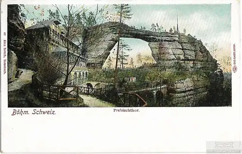 AK Böhm. Schweiz. Prebischthor. ca. 1906, Postkarte. Serien Nr, ca. 1906