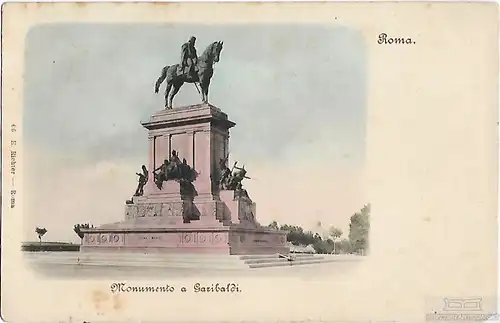 AK Roma. Monumento a Garibaldi. ca. 1906, Postkarte. Ca. 1906, Verlag E. Richter