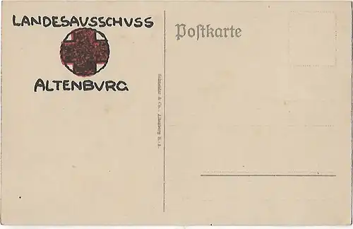 AK Gruss aus Altenburg. Das goldene Herz. ca. 1914, Postkarte. Ca. 1914