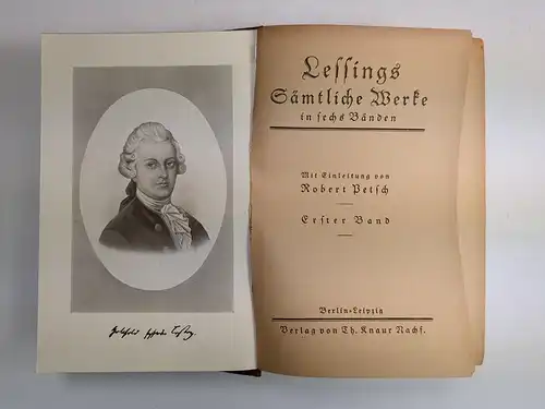 Buch: Lessings Sämtliche Werke in sechs Bänden, Knaur, 6 Teile in 3 Bänden