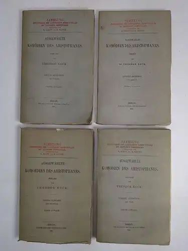 Buch: Ausgewählte Komödien des Aristophanes 1-4, Theodor Kock, Weidmannsche