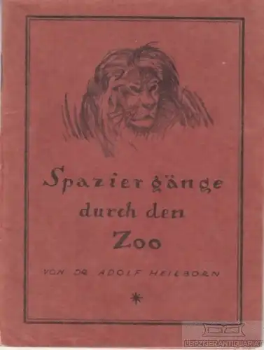 Buch: Spaziergänge durch den Zoo, Heilborn, Adolf, Berliner Morgenpost