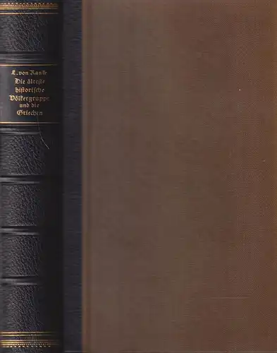 Buch: Die älteste historische Völkergruppe und die Griechen. Ranke, 1896