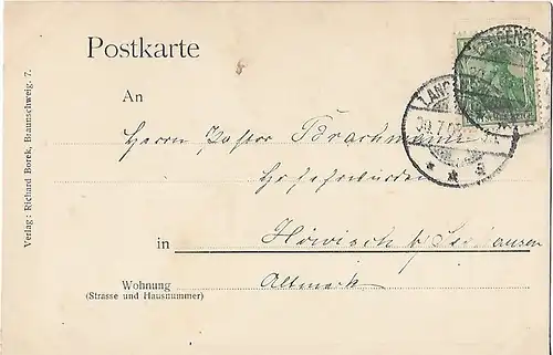 AK Langensalza. Rathaus. ca. 1903, Postkarte. Ca. 1903, Verlag Richard Borek