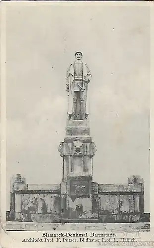 AK Bismarck Denkmal Darmstadt. ca. 1906, Postkarte. Serien Nr, ca. 1906