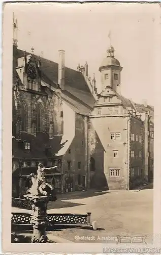 AK Skatstadt Altenburg. Schloßhof. ca. 1947, Postkarte. Ca. 1947, gebraucht, gut