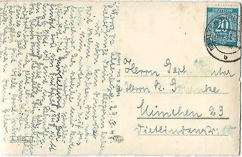 AK Skatstadt Altenburg. Schloßhof. ca. 1947, Postkarte. Ca. 1947, gebraucht, gut