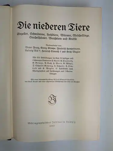 Buch: Brehms Tierleben. 13 Bände, Otto zur Strassen (Hg.),. 1925, gebraucht, gut