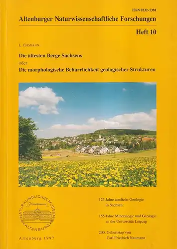 6 Hefte Altenburger Naturwissenschaftliche Forschungen 1997-2000, L. Eißmann