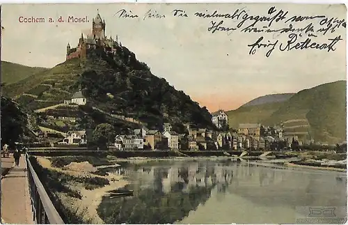 AK Chochem a.d. Mosel. Burg. ca. 1923, Postkarte. Ca. 1923, gebraucht, gut