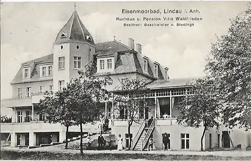AK Eisenmoorbad Lindau i. Anh. Kurhaus und Pension Villa... Postkarte. Serien Nr
