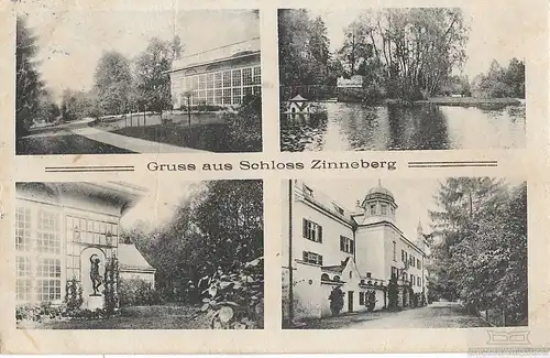 AK Gruss aus Schloss Zinneberg ca. 1917, Postkarte. Serien Nr, ca. 1917