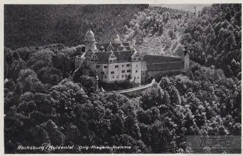 AK Rochsburg. Muldental. Orig. Fliegeraufnahme. ca. 1919, Postkarte. Ca. 1919