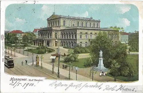 AK Hannover. Hoftheater. ca. 1900, Postkarte. Serien Nr, ca. 1900