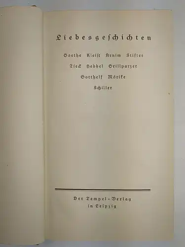 Buch: Klassische deutsche Erzähler, J. Zeitler (Hg.), Tempel-Klassiker, 4 Bände