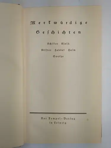 Buch: Klassische deutsche Erzähler, J. Zeitler (Hg.), Tempel-Klassiker, 4 Bände