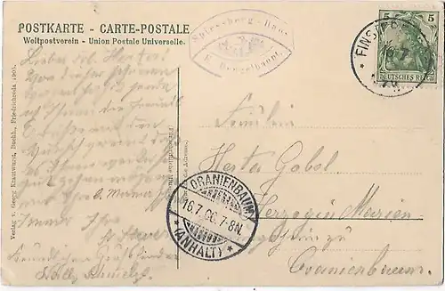 AK Spiessberg. ca. 1906, Postkarte. Ca. 1906, Verlag Georg Krautwurst