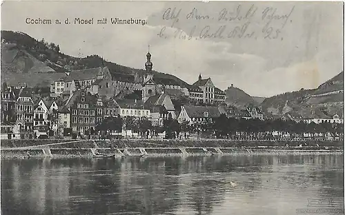 AK Cochem a.d. Mosel mit Winneburg. ca. 1917, Postkarte. Ca. 1917