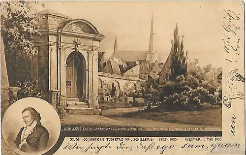 AK Zum 100 jährigen Todestag Fr. v. Schillers 1805-1905. ca. 1905, Postkarte