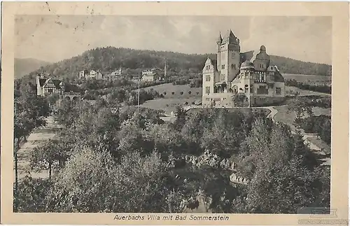 AK Auerbachs Villa mit Bad Sommerstein. ca. 1920, Postkarte. Ca. 1920