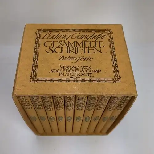 Buch: Ludwig Ganghofer, Gesammelte Schriften, Dritte Serie, 10 Bände, Bong & Co.