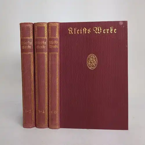 Buch: Heinrich v. Kleists Werke in sechs Teilen, 6 in 3 Bänden, Bong & Co.