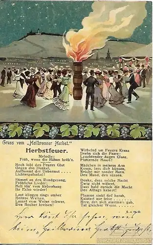 AK Gruss vom Heilbronner Herbst. ca. 1906, Postkarte. Ca. 1906, gebraucht, gut