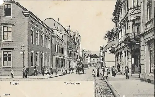 AK Haspe. Voerderstrasse. ca. 1908, Postkarte. Serien Nr, ca. 1908