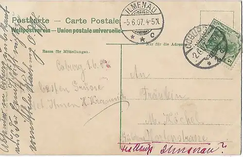 AK Veste Coburg. Eingangstor. ca. 1907, Postkarte. Ca. 1907, gebraucht, gut
