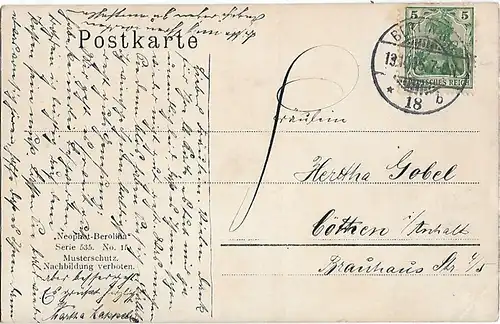 AK Berlin. kaiser Friedrich Gedächtniskirche. ca. 1916, Postkarte. Serien Nr