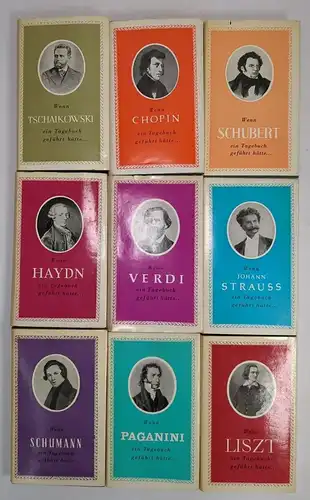 9 Bücher Wenn ... ein Tagebuch geführt hätte, Schumann, Paganini, Liszt, Haydn..