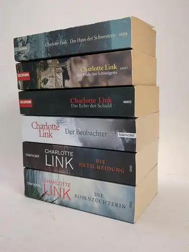 6 Bücher Charlotte Link: Beobachter, Entscheidung, Rosenzüchterin, Schweigen ...