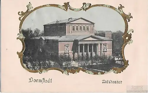 AK Darmstadt. Hoftheater. ca. 1920, Postkarte. Ca. 1920, Verlag Lautz & Balzar