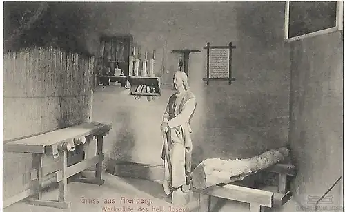 AK Gruss aus Arenberg Werkstätte des heil. Joseph. ca. 1920, Postkarte. Ca. 1920