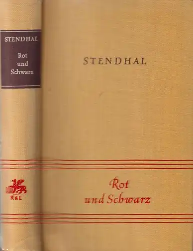 Buch: Rot und Schwarz, Stendhal, 1959, Rütten & Loening, Gesammelte Werke in...