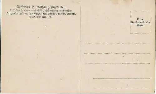 AK Bautzen. Am Schlossberg. ca. 1913, Postkarte. Ca. 1913, gebraucht, gut